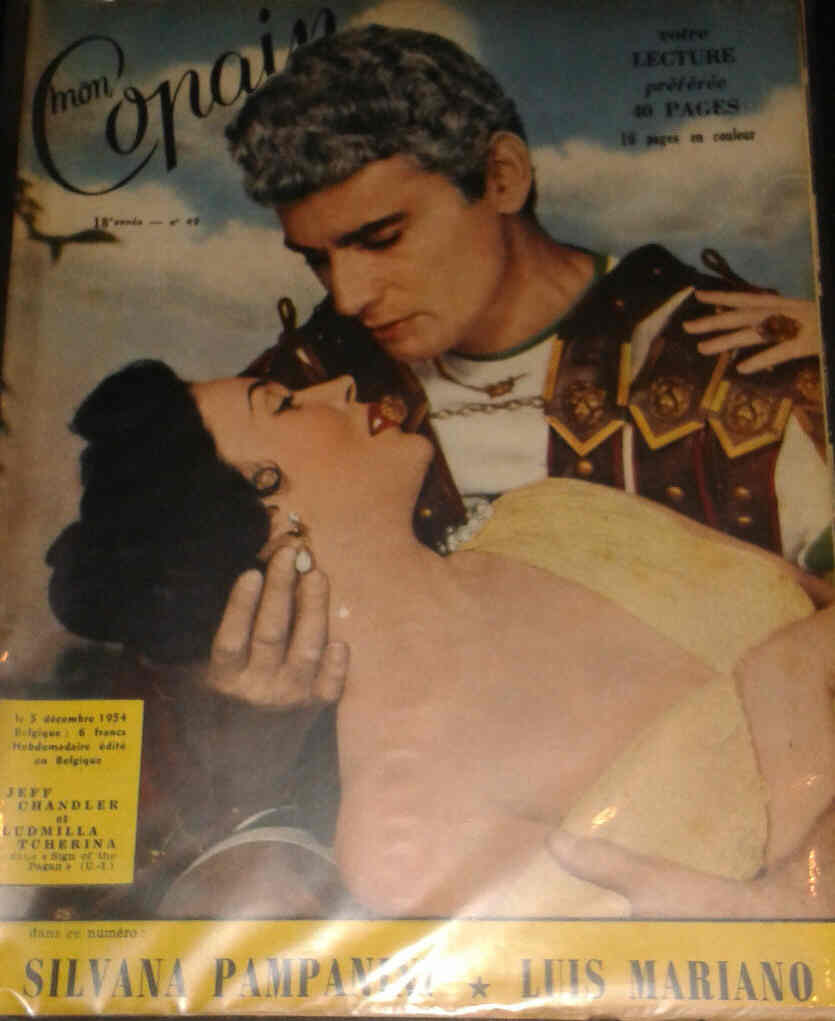 MON COPAIN magazine side cover 5 December 1954