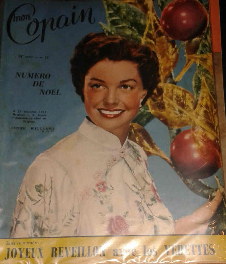 MON COPAIN magazine side cover 26 December 1954