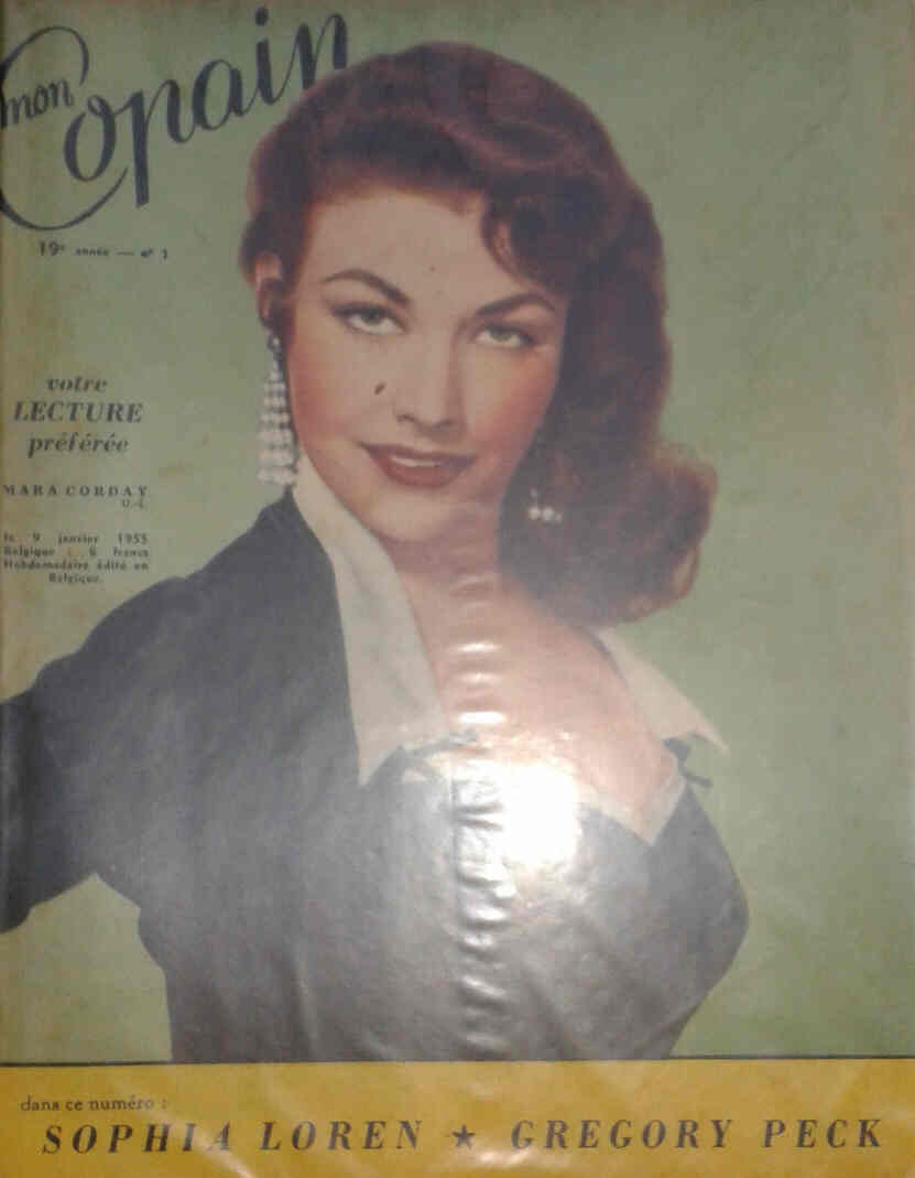 MON COPAIN magazine side cover 9 January 1955
