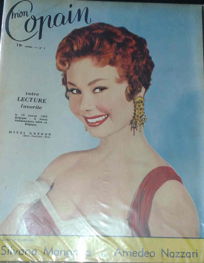MON COPAIN magazine side cover 16 January 1955