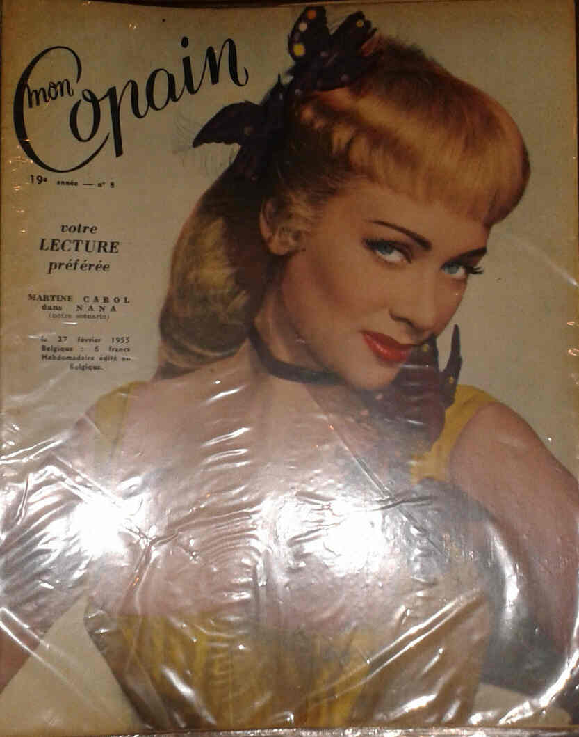 MON COPAIN magazine side cover 27 February 1955