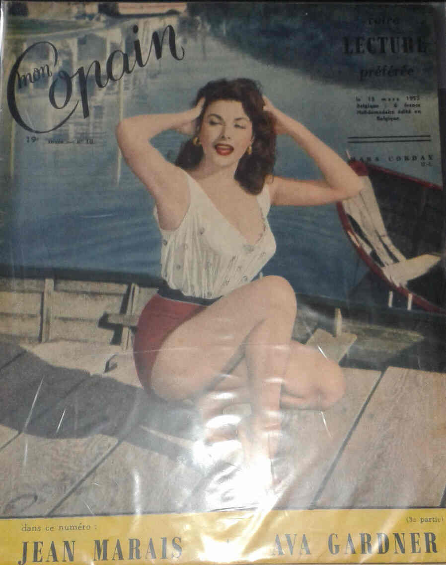 MON COPAIN magazine side cover 13 March 1955