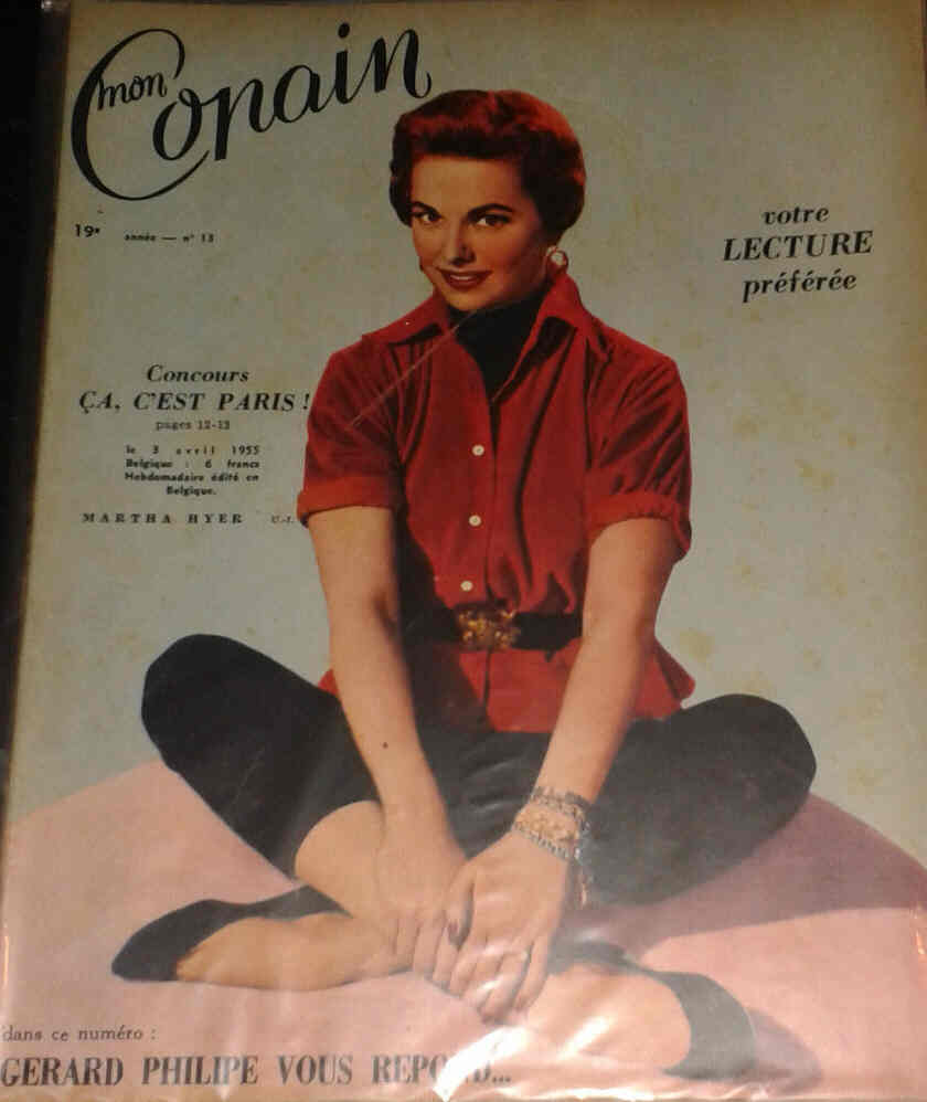 MON COPAIN magazine side cover 3 April 1955