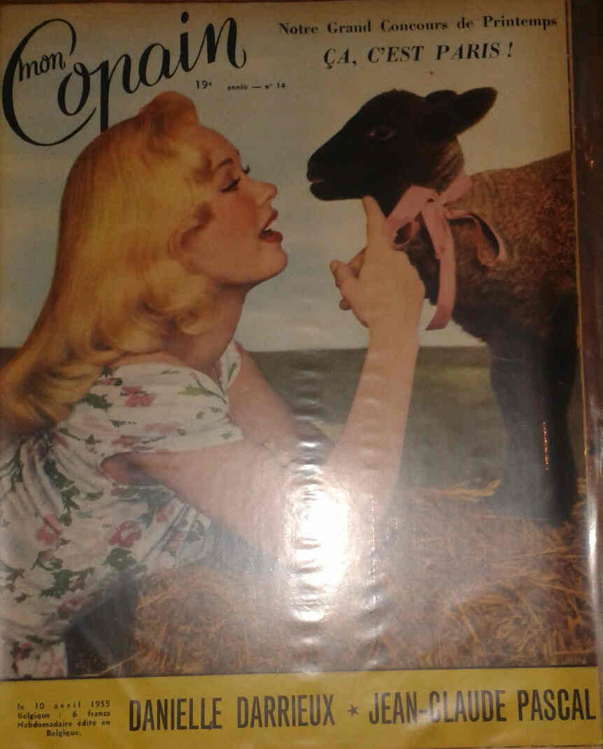 MON COPAIN magazine side cover 10 April 1955