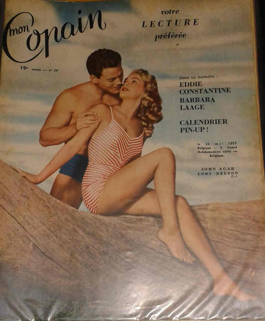 MON COPAIN magazine side cover 22 May 1955