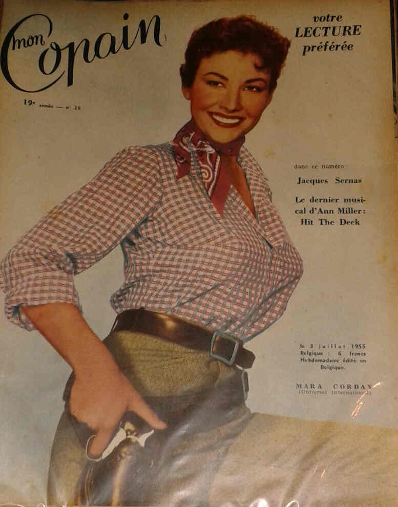 MON COPAIN magazine side cover 3 July 1955