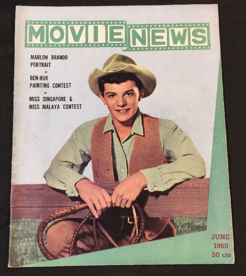 MOVIE NEWS magazine side cover  June 1960
