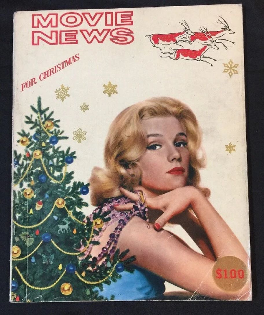 MOVIE NEWS magazine side cover  December 1961