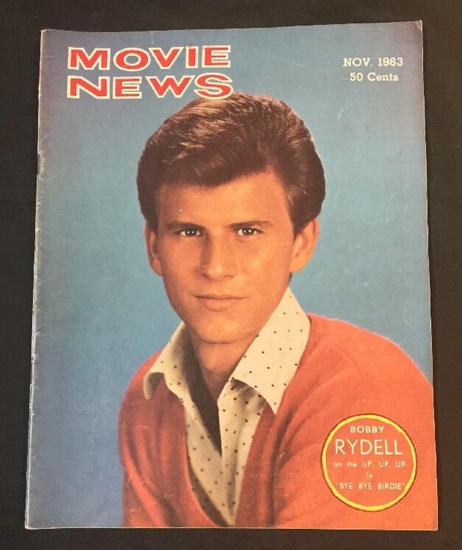 MOVIE NEWS magazine side cover  November 1963
