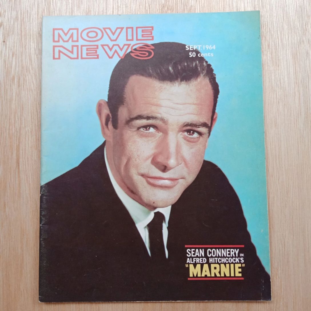 MOVIE NEWS magazine side cover  September 1964