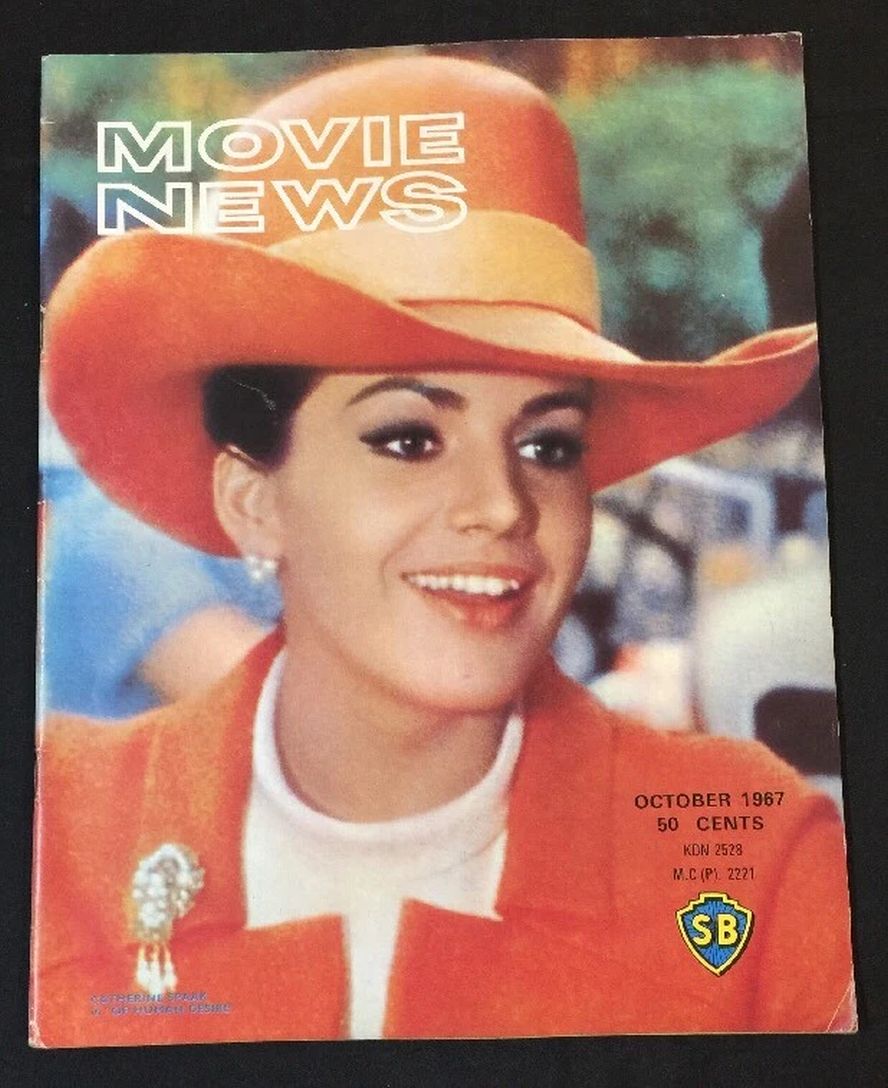 MOVIE NEWS magazine side cover  October 1967