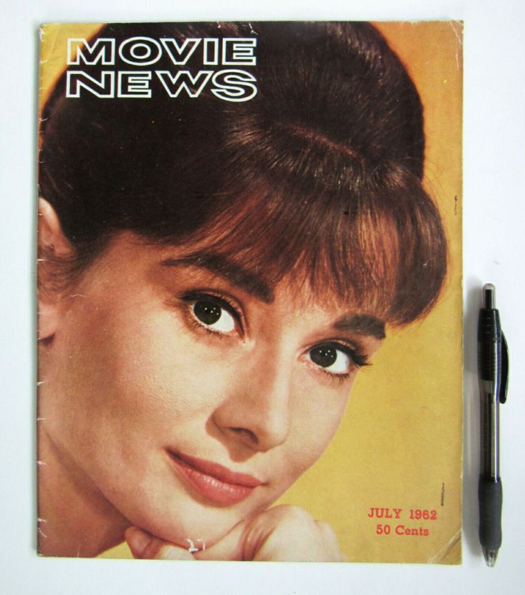 MOVIE NEWS magazine side cover  July 1962