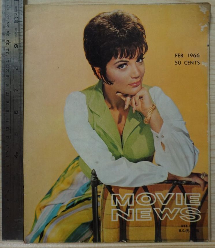 MOVIE NEWS magazine side cover  February 1966