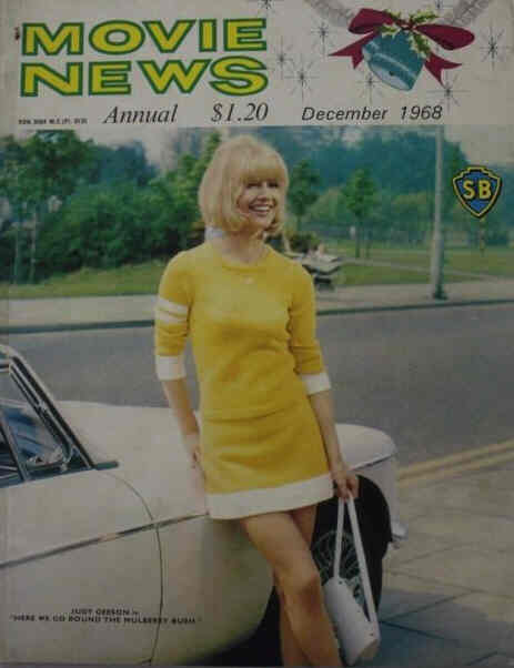 MOVIE NEWS magazine side cover December 1968