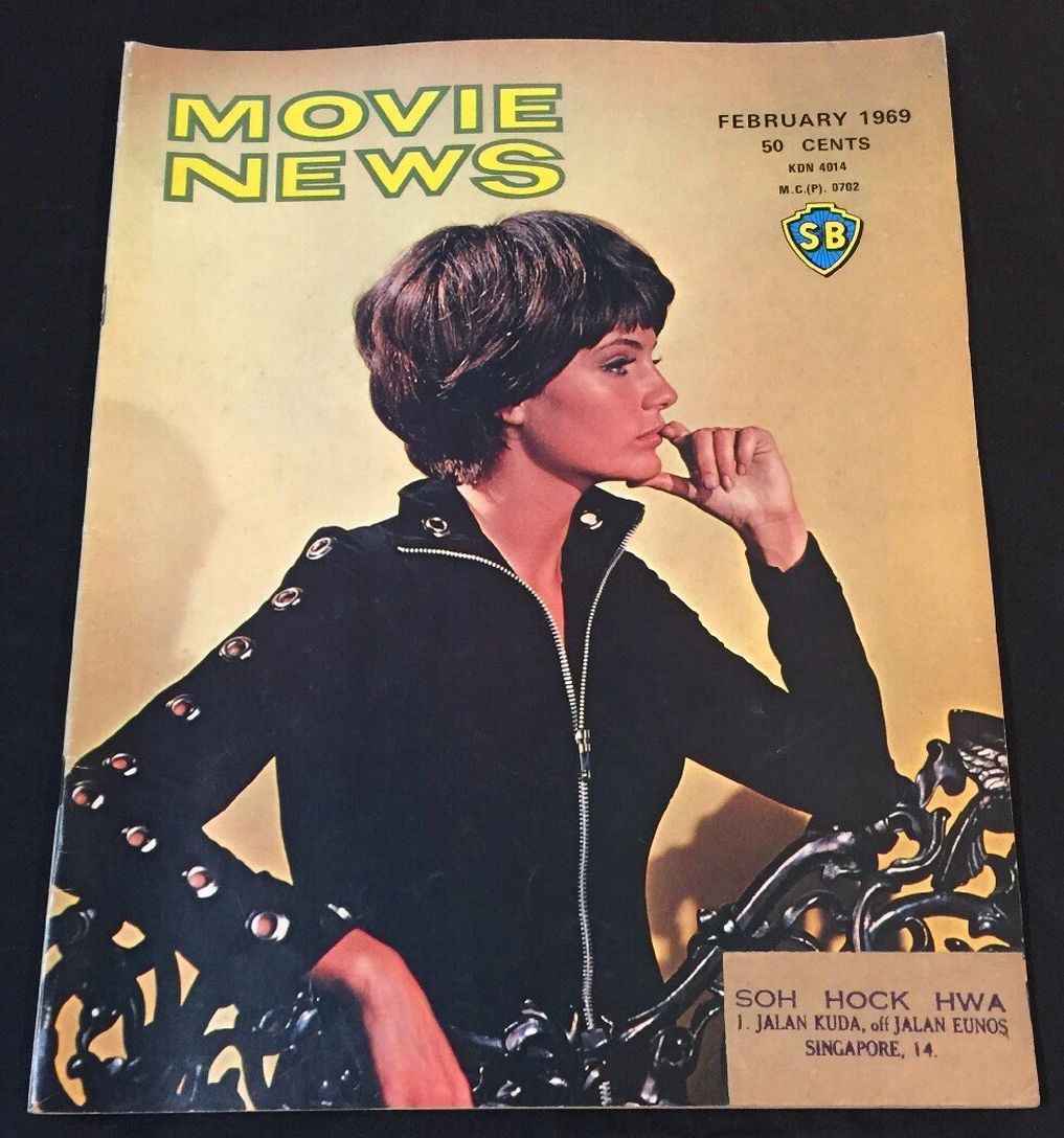 MOVIE NEWS magazine side cover  February 1969