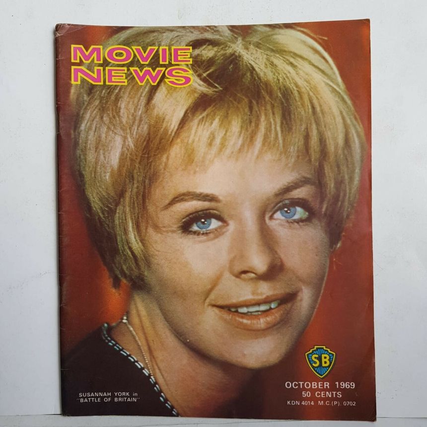 MOVIE NEWS magazine side cover  October 1969