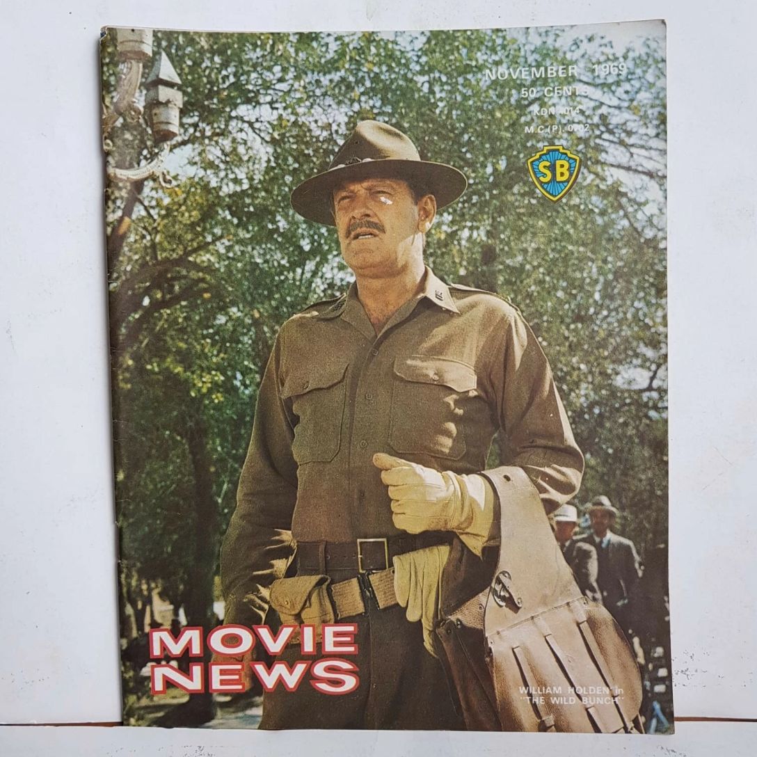 MOVIE NEWS magazine side cover  November 1969