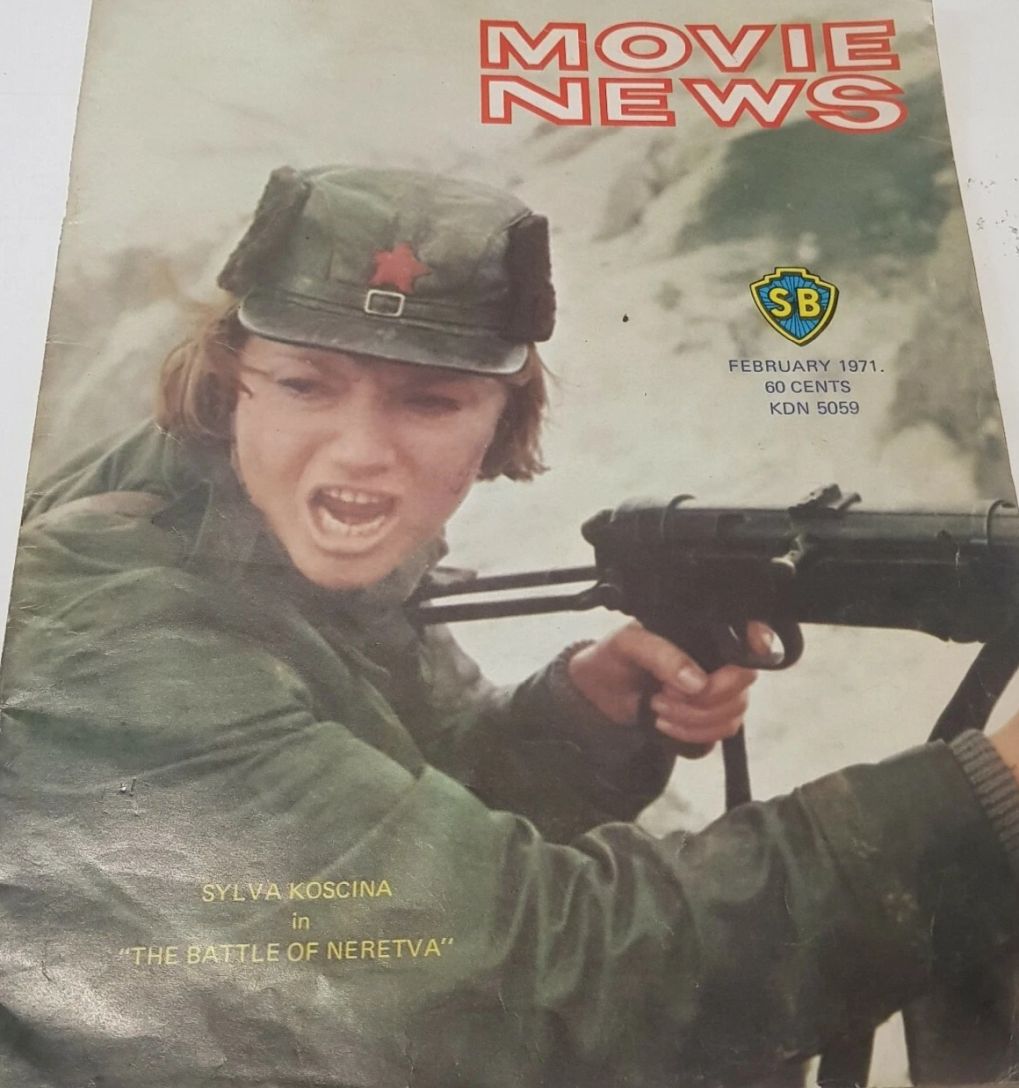 MOVIE NEWS magazine side cover  February 1971