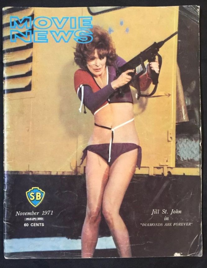 MOVIE NEWS magazine side cover  November 1971
