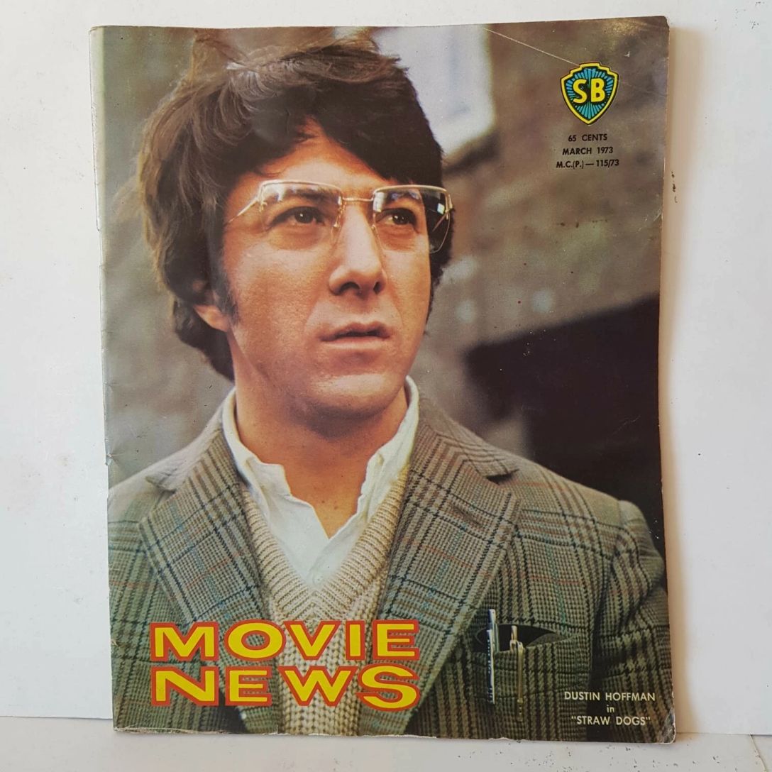 MOVIE NEWS magazine side cover  March 1973
