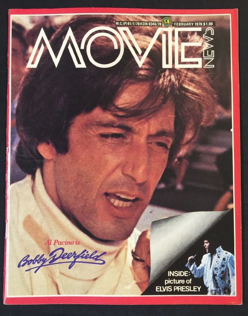 MOVIE NEWS magazine side cover  February 1978