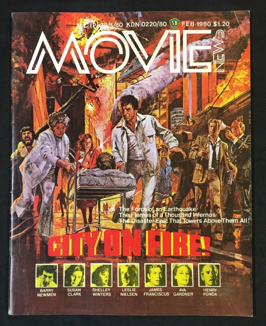 MOVIE NEWS magazine side cover  February 1980