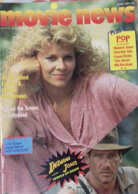 MOVIE NEWS magazine side cover June 1984
