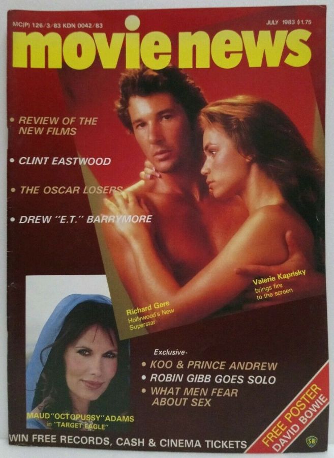 MOVIE NEWS magazine side cover  July 1983