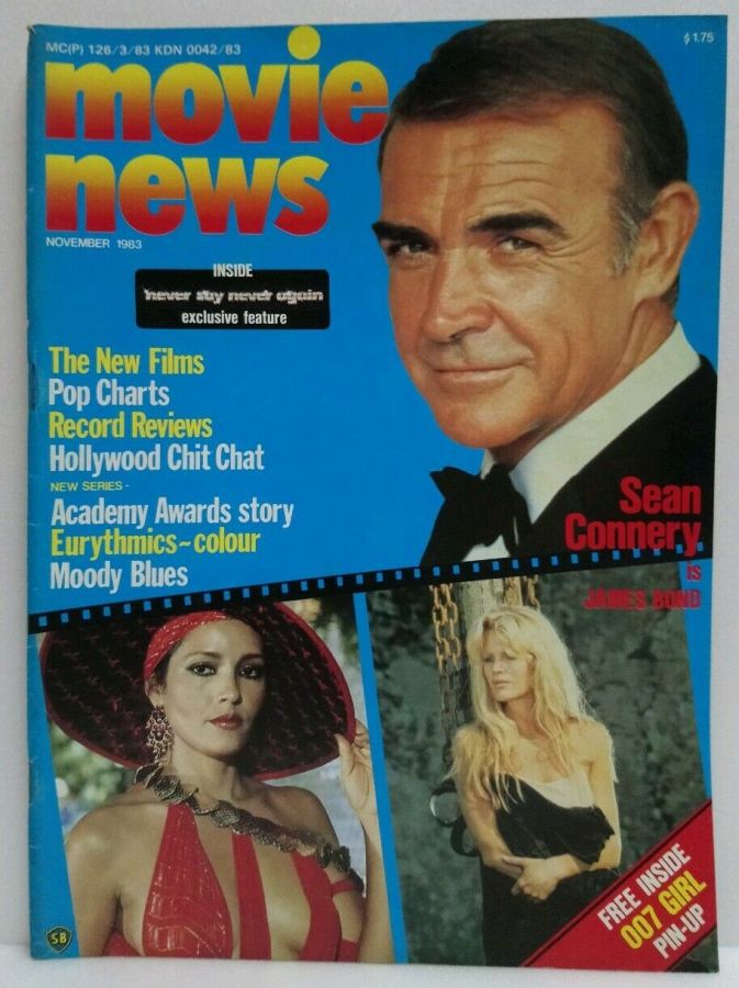 MOVIE NEWS magazine side cover  November 1983
