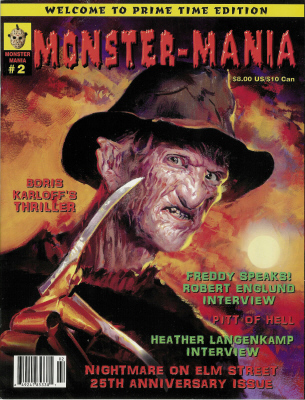 MONSTER-MANIA magazine side cover Issue 2 August/September 2009