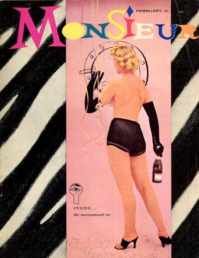 MONSIEUR magazine side cover  Vol 1 No  1  February 1957