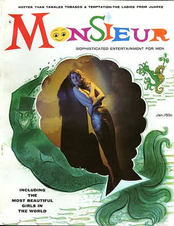 MONSIEUR magazine side cover  January 1958