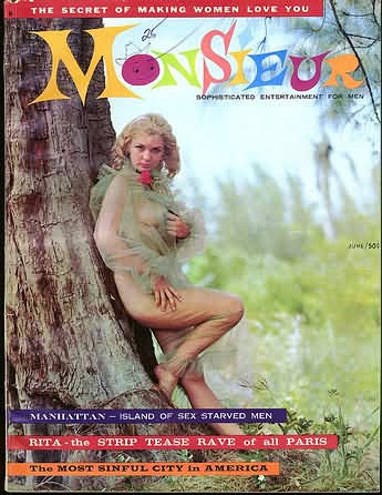 MONSIEUR magazine side cover  June 1958