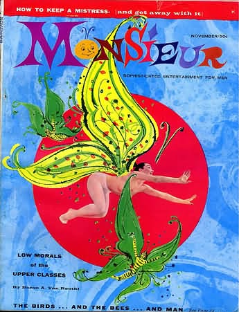 MONSIEUR magazine side cover  November 1958