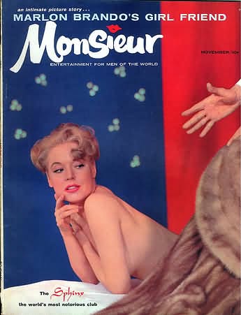 MONSIEUR magazine side cover  November 1959