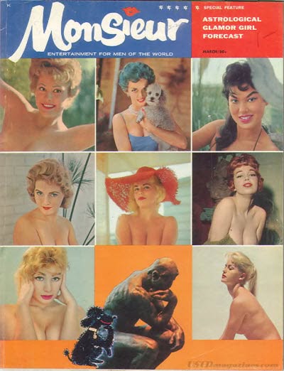 MONSIEUR magazine side cover  March 1960