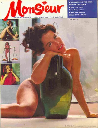 MONSIEUR magazine side cover  July 1960