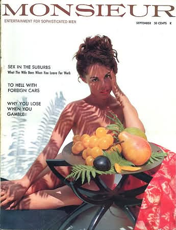 MONSIEUR magazine side cover  September 1960