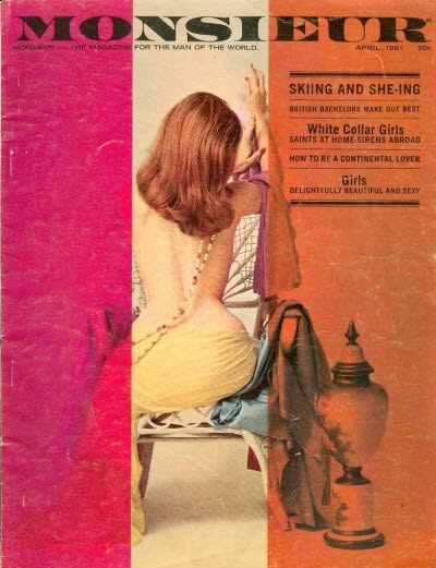 MONSIEUR magazine side cover  April 1961