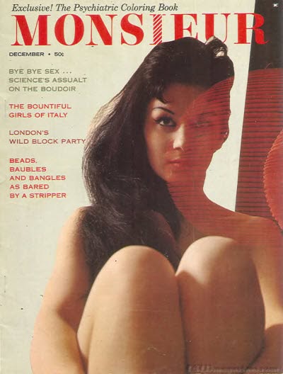 MONSIEUR magazine side cover  December 1962