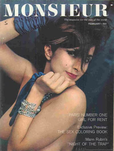 MONSIEUR magazine side cover  February 1963