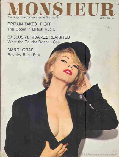 MONSIEUR magazine side cover  April 1963