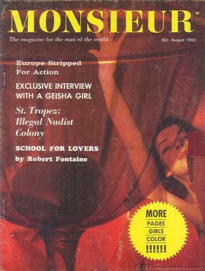 MONSIEUR magazine side cover  August 1963
