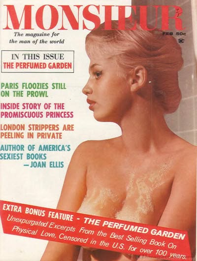 MONSIEUR magazine side cover  February 1965