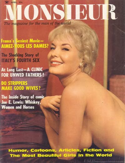 MONSIEUR magazine side cover  April 1965