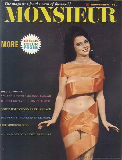 MONSIEUR magazine side cover  September 1965