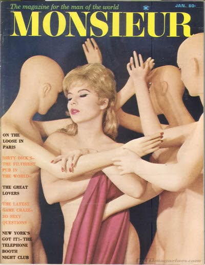 MONSIEUR magazine side cover  January 1966