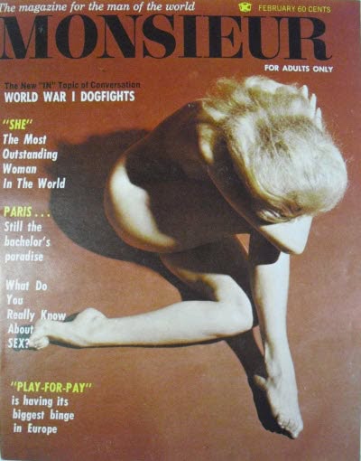 MONSIEUR magazine side cover  February 1966
