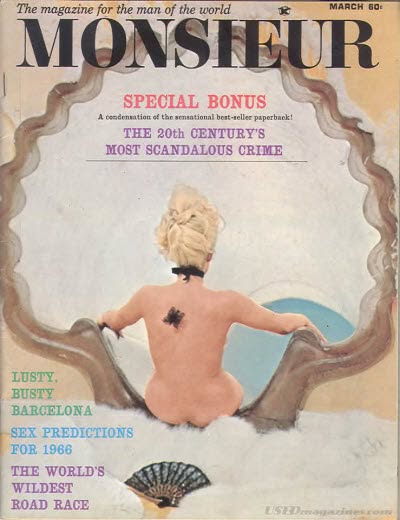 MONSIEUR magazine side cover  March 1966