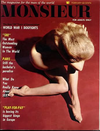 MONSIEUR magazine side cover  February 1967